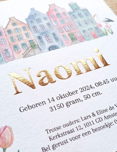 Geboortekaart Naomi