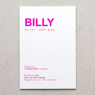 Achterzijde Fluor bedrukt