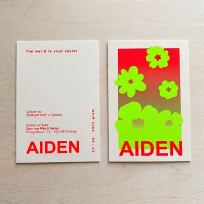 Kaart Aiden Fluor Rood Groen