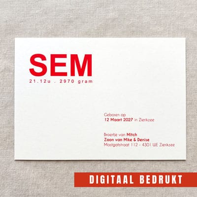 Achterzijde Digitaaldruk