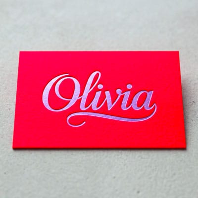Fluor Hotfoil Liggend Olivia
