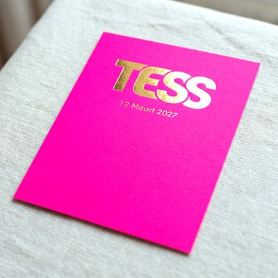 Fluor Geboortekaartje Tess